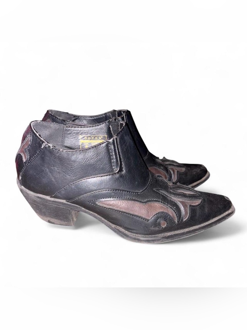 Roper Black and Brown Women's Western Ankle Booties